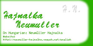 hajnalka neumuller business card