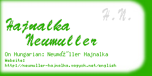 hajnalka neumuller business card